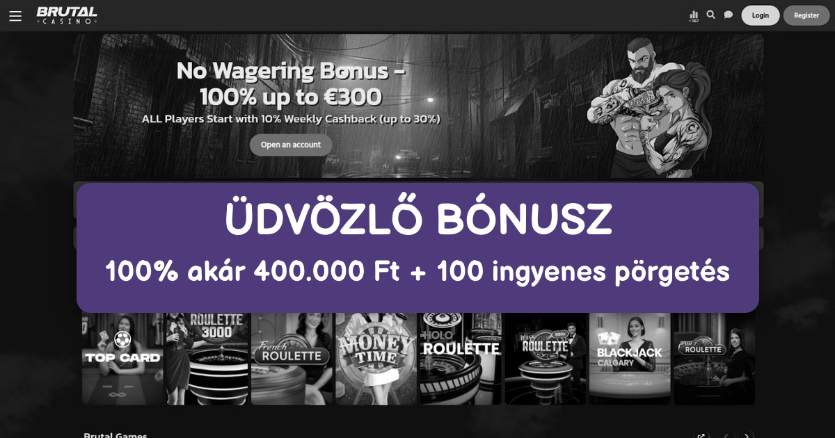 Brutal Casino welcome bonus
