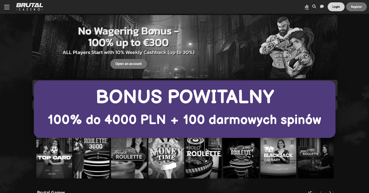 Brutal Casino welcome bonus