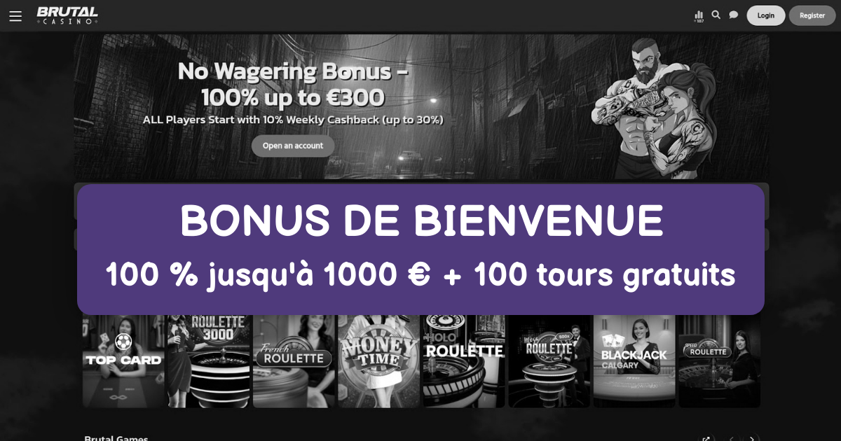 Brutal Casino welcome bonus