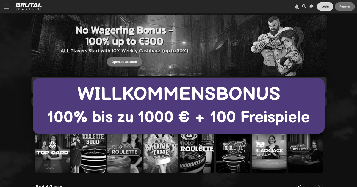 Brutal Casino welcome bonus
